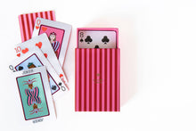 Playing Cards - Stripes Red Pink