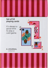 Playing Cards - Stripes Red Pink