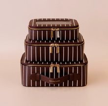Merlot Pinstripe Cosmetic Trio