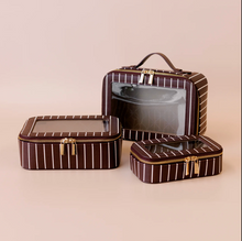 Merlot Pinstripe Cosmetic Trio