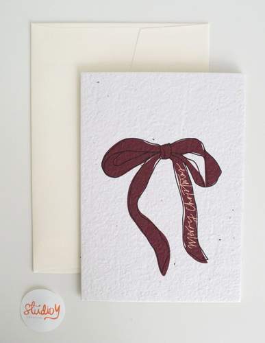 Large Burgundy Bow - Christmas