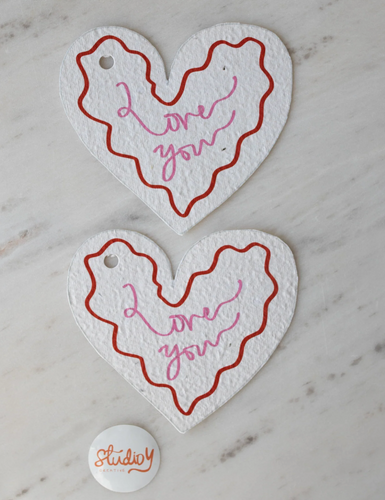 Large hearts gift tags - Love you