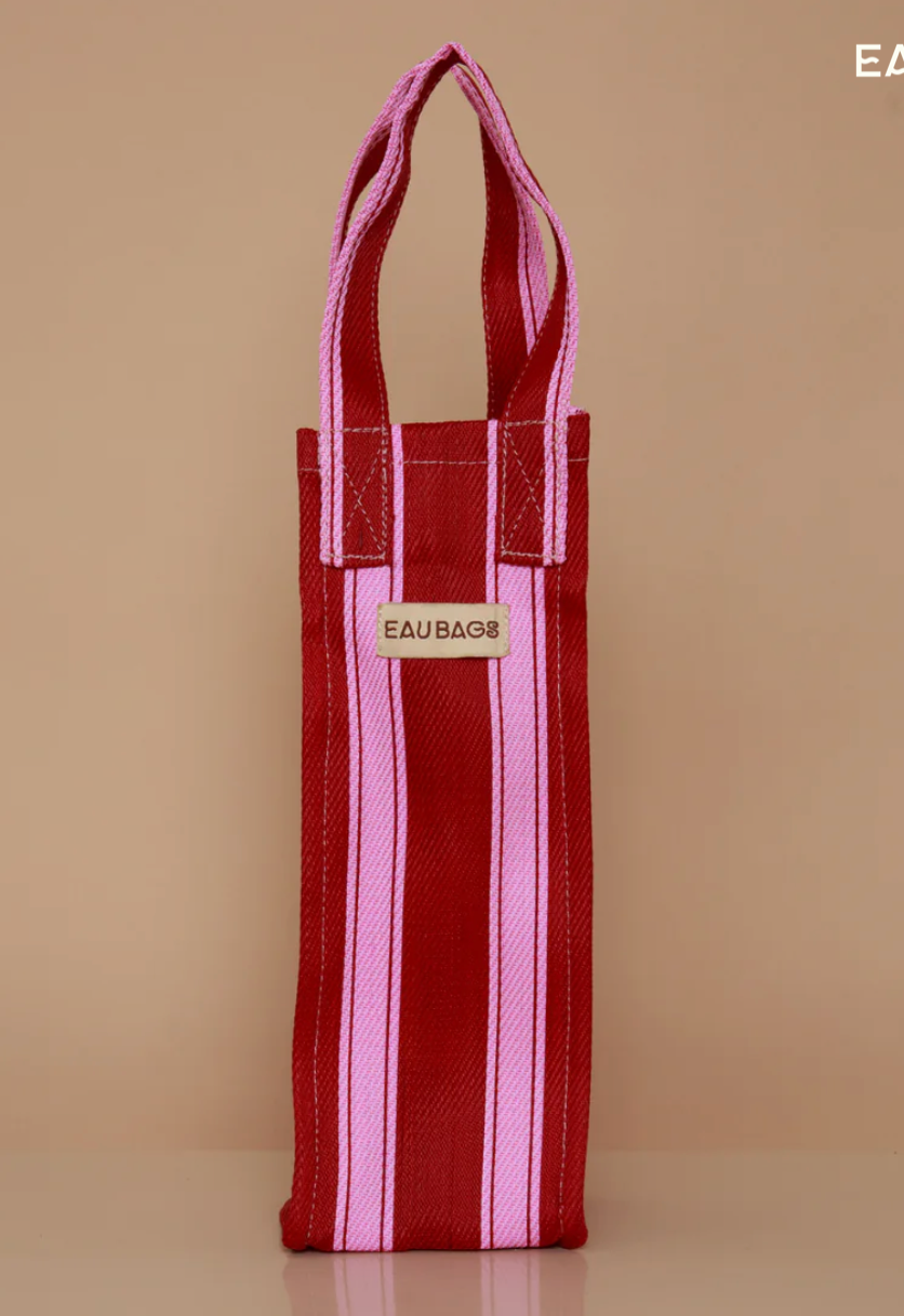 EAU BAG - Wine Carrier - Cherry Red & Pink